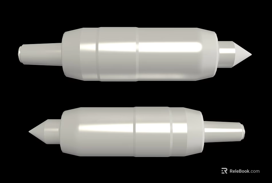 Durable White Cylindrical Double Ended Hardware Tools For Industrial Applications 3d model 