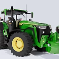 Two Green Tractors Functional Utility Vehicles With Heavy Duty Wheels And Agricultural Use