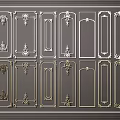Elegant Decorative Line Designs With Various Styles And Gold White Accents 3d model