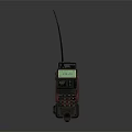 Classic Vintage Mobile Phone With Antenna Green Screen And Numeric Keypad Design