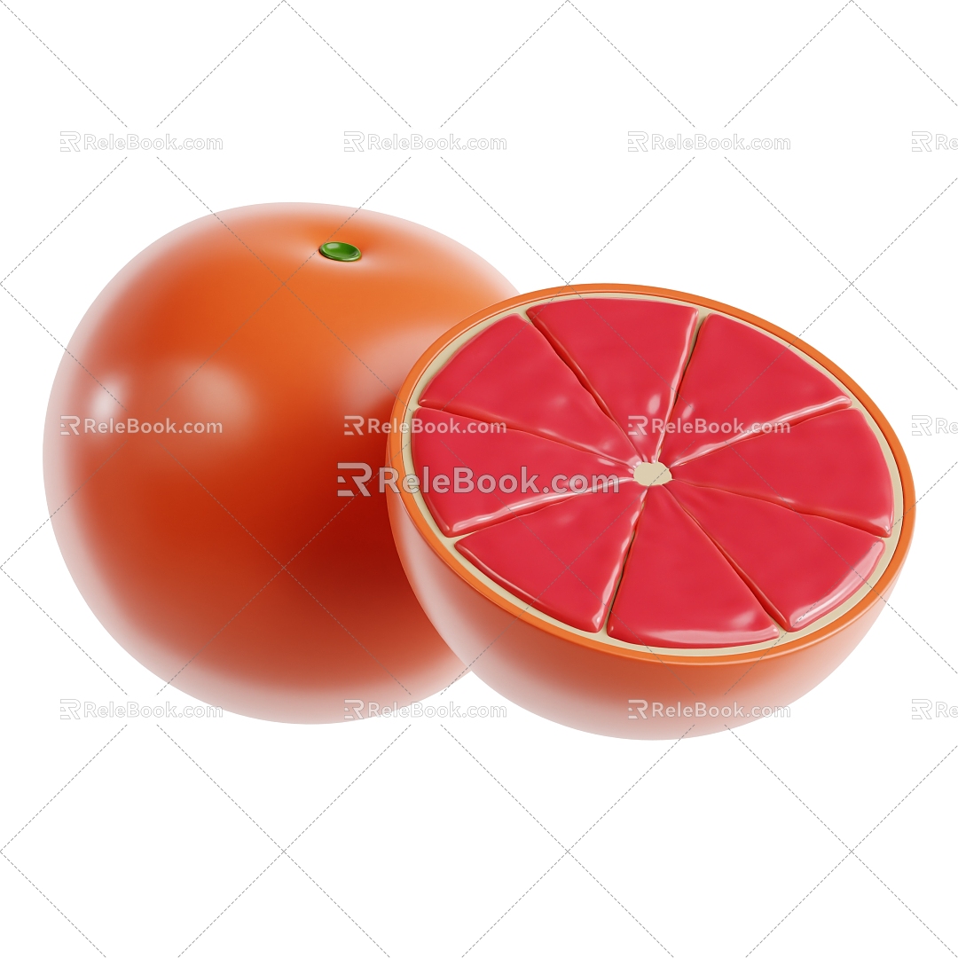 Modern Orange Orange Fruit Fresh Fruit Food Cartoon Fruit 3d model