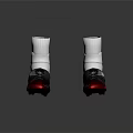 Black and Red Soccer Cleats with White Socks Modern Design for Football Sports