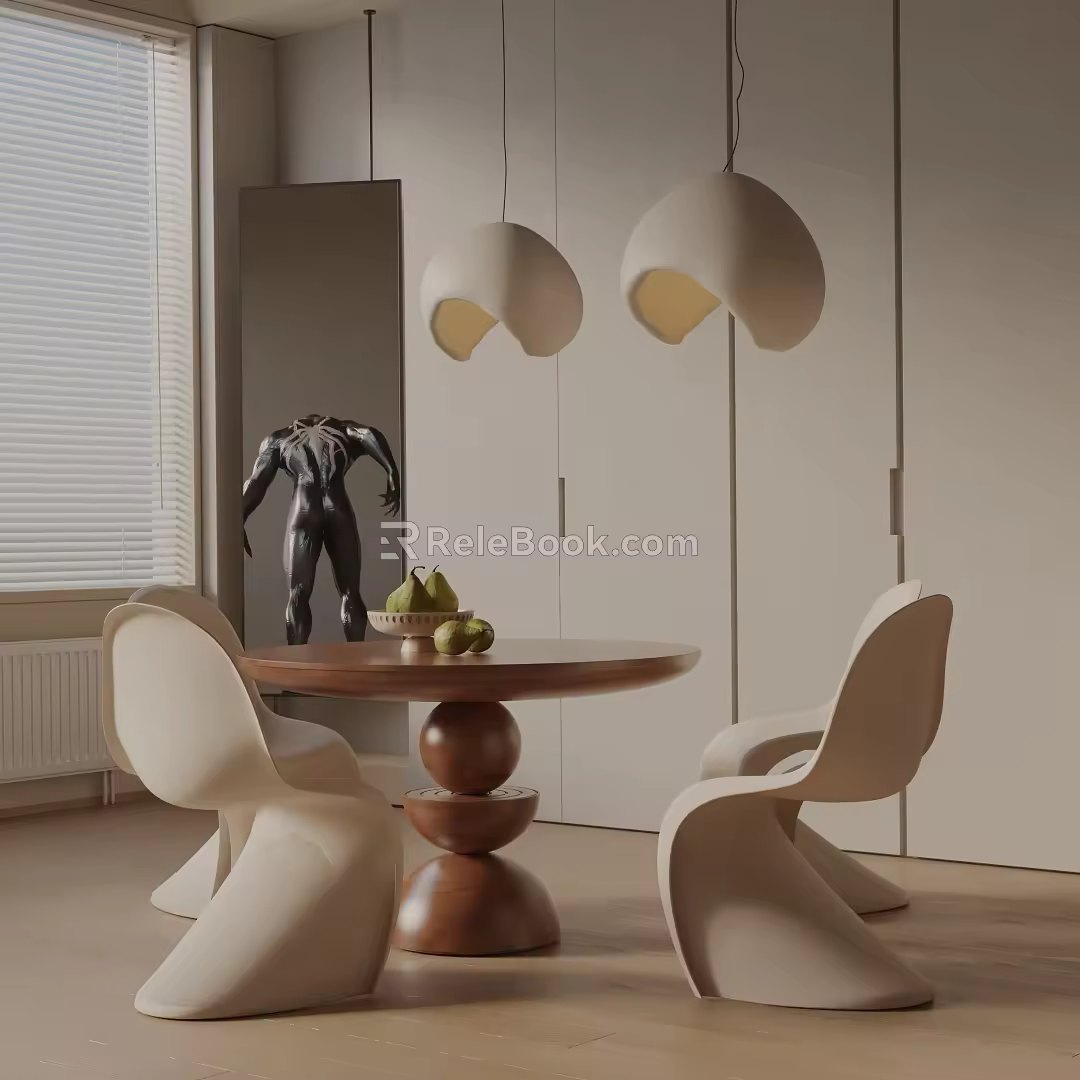 Modern table combination 3d model