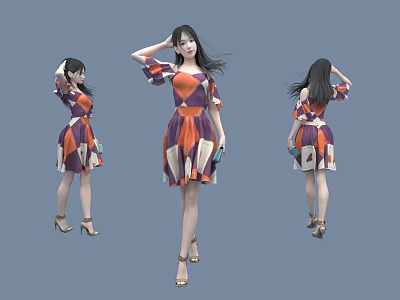 Beautiful woman figure girl woman 3d model