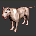 Polygonal Brown Lion Sculpture With Glossy Texture And Reflective Surface On Dark Background