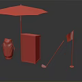 Practical Daily Life Supplies Featuring Green Umbrella Wooden Box Penguin Doll Golf Gear And Accessories