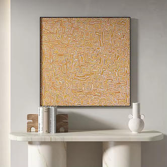 Simple abstract decorative painting 3d model