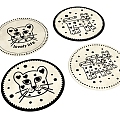 Cartoon Leopard Round Carpet 3d model