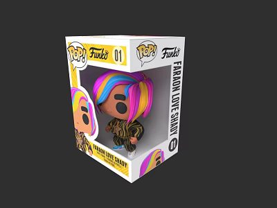 Funko Pop Fashion Love Series 01 Doll With Colorful Hair And Striped Outfit 3d model