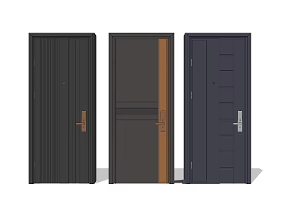 Modern Door Entry Door Single Door 3d model Modern Door Entry Door Single Door 3d model