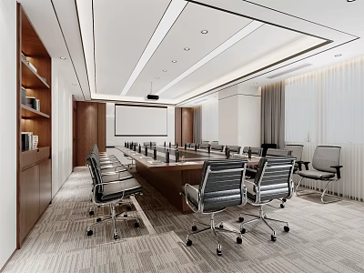 Modern Meeting Room Meeting Table and Chair 3d model