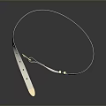 Shiny White Leather Strap Belt With Golden Buckle For Daily Use