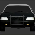 Classic Black And White Police Car With Patrol Vehicle Design Elements