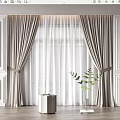 Modern Curtains 3d model