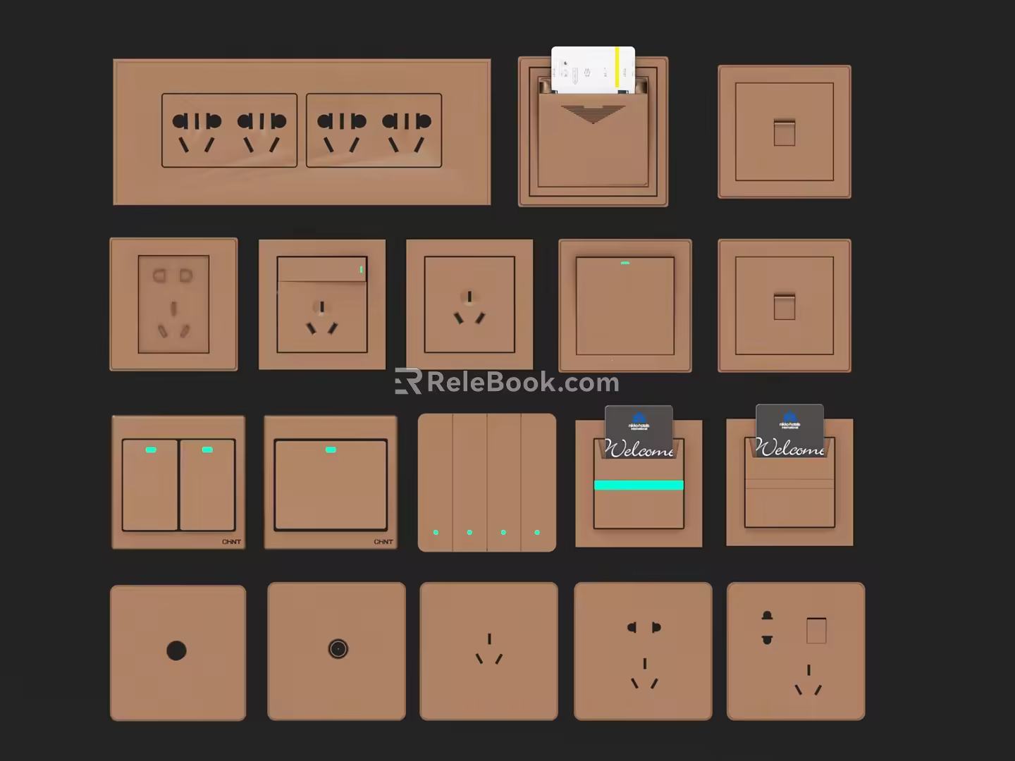 Hardware switch panel 3d model
