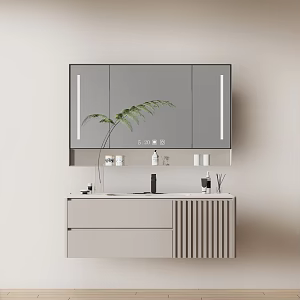 modern sink bathroom cabinet 3d model
