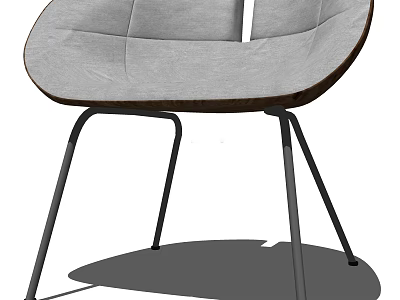 Modern Stylish Office Chair With Comfortable Fabric Seat And Sleek Metal Legs Design 3d model