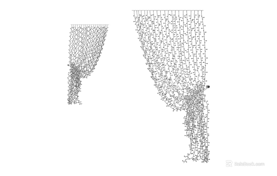 Modern Decorative Hanging Lights with Intricate Dot Pattern Design for Home Interior 3d model