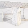 Modern Round Tables With Marble Wooden Copper Tops And Metal Frames