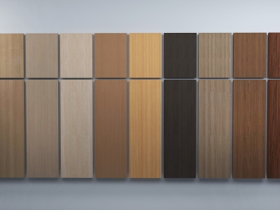 Wood veneer wall panel 3D model model