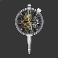 Precision Dial Indicator Measuring Tool With Circular Scale And Metal Body