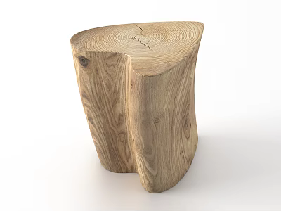 Modern Stool Wooden Stool 3d model