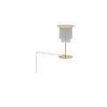 Elegant Modern Table Lamp With Gold Metal Stand And White Fringe Shade Design