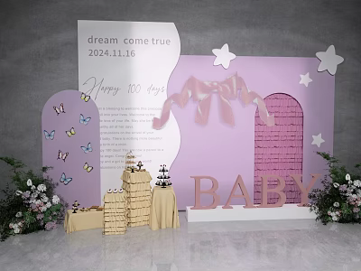 931 XG Hundred Days Banquet Wedding Drafting Master and Design Material Effect Diagram Including Production Documents 3d model