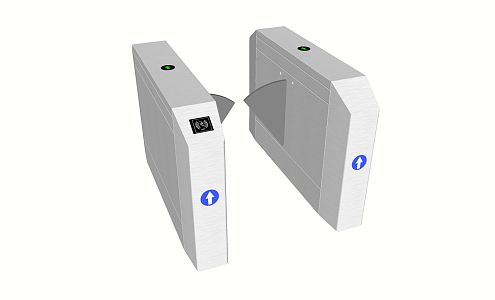 Modern gate access gate swing gate wing gate turnstile ticket gate machine 3d model