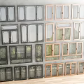 Modern window combination window glass window floor-to-ceiling window balcony window bay window bedroom window casement window door and window stainless steel sliding window 3d model