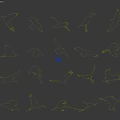 Collection of Golden Flying Animals Silhouettes in Various Poses and Styles