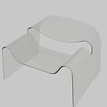 Modern Transparent Leisure Chair With Acrylic Material And Ergonomic Design
