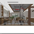Modern Minimalist Restaurant Storefront With Warm Illuminated Signboard And Large Clear Floor Glass Windows