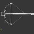 Modern Crossbow Weapon Design With Mechanical Structure And Metal Components