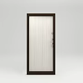 Sturdy Security Door With Wooden Texture And Reinforced Lock System Design 3d model