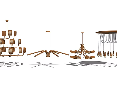Modern Chandeliers With Stylish Designs And Multiple Light Arms For Interior Spaces 3d model