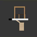 Wooden Canopy Platform With Bed Like Furniture On Lattice Floor Design