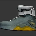 Light Blue High Top Shoes With White Laces And Vintage Casual Sports Design