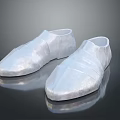 White Flat Shoes With Strap Details Simple Design For Casual Wear