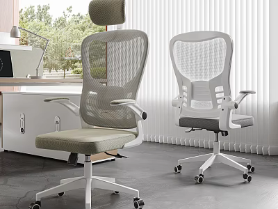 Modern Ergonomic Office Chairs With Breathable Mesh Back Design For Home Office Interior 3d model