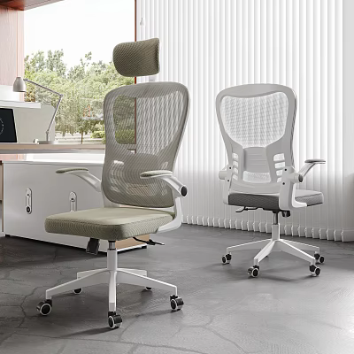 Modern Ergonomic Office Chairs With Breathable Mesh Back Design For Home Office Interior 3d model