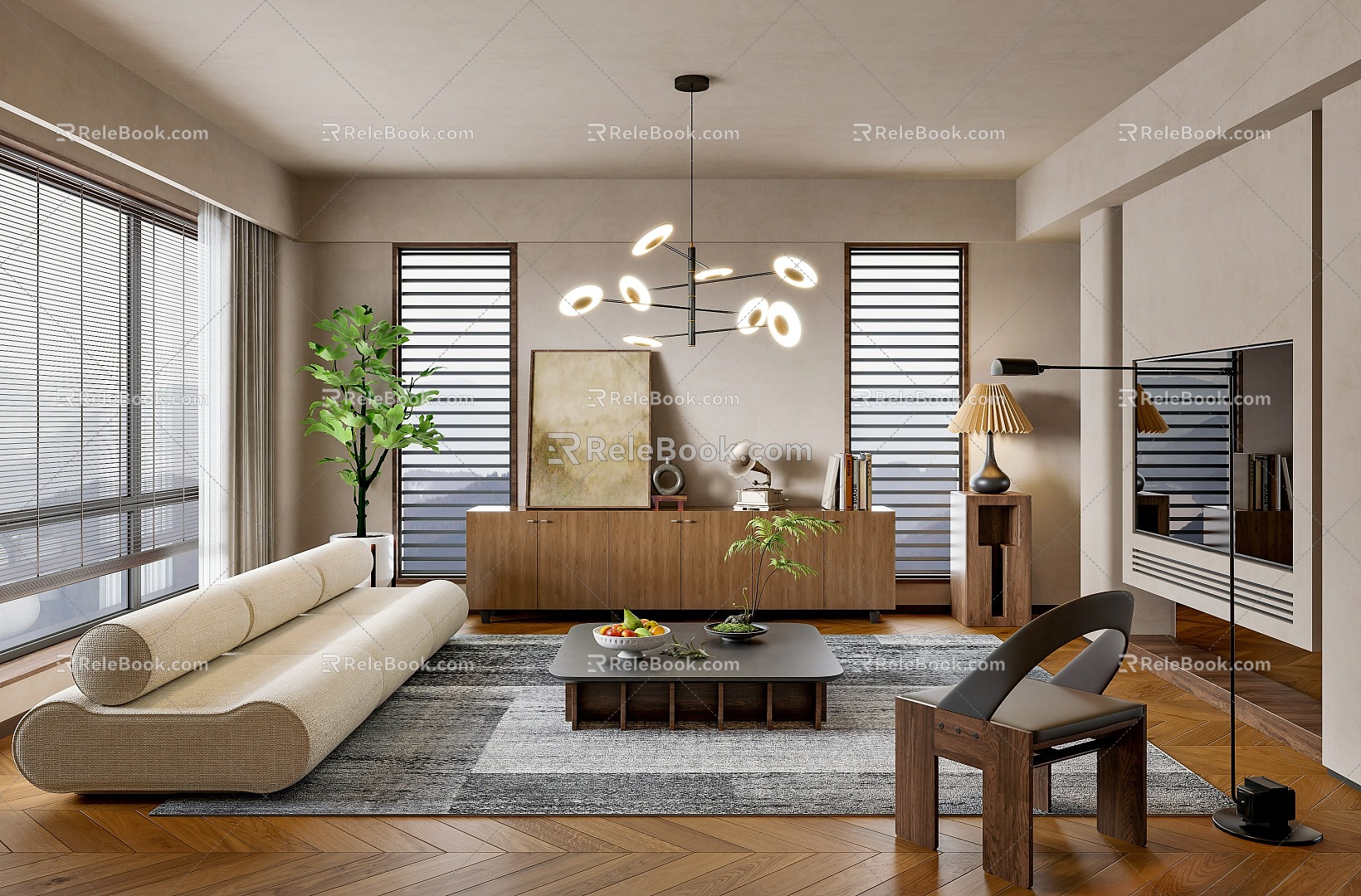 modern living room 3d model