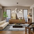 modern living room 3d model