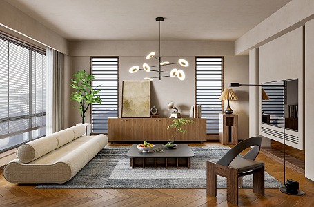 modern living room 3d model