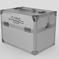 I Mean MAC Cosmetics Silver Aluminum Makeup Case With Metal Clasps And Handle