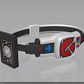 White And Black Headband With Display Screen And Colorful Control Buttons For Daily Use