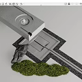 Modern Water Fountain Design With Concrete Structure Stone Accent And Greenery
