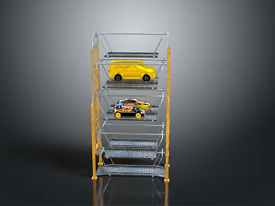 Multi Layer Metal Storage Rack For Organizing Car Parts Efficiently 3d model