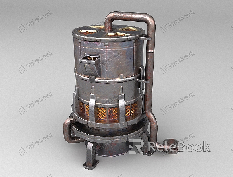 Furnace furnace furnace furnace furnace industrial machine pipe model