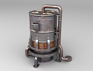 Furnace furnace industrial machine pipe 3d model